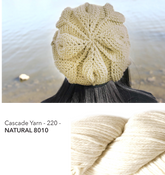 Embossed Leaves Slouch Hat Kit - Natural - Bonita Patterns